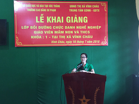 khai giảng lớp Bồi dưỡng tiêu chuẩn Chức danh nghề nghiệp Giáo viên mầm non và THCS.